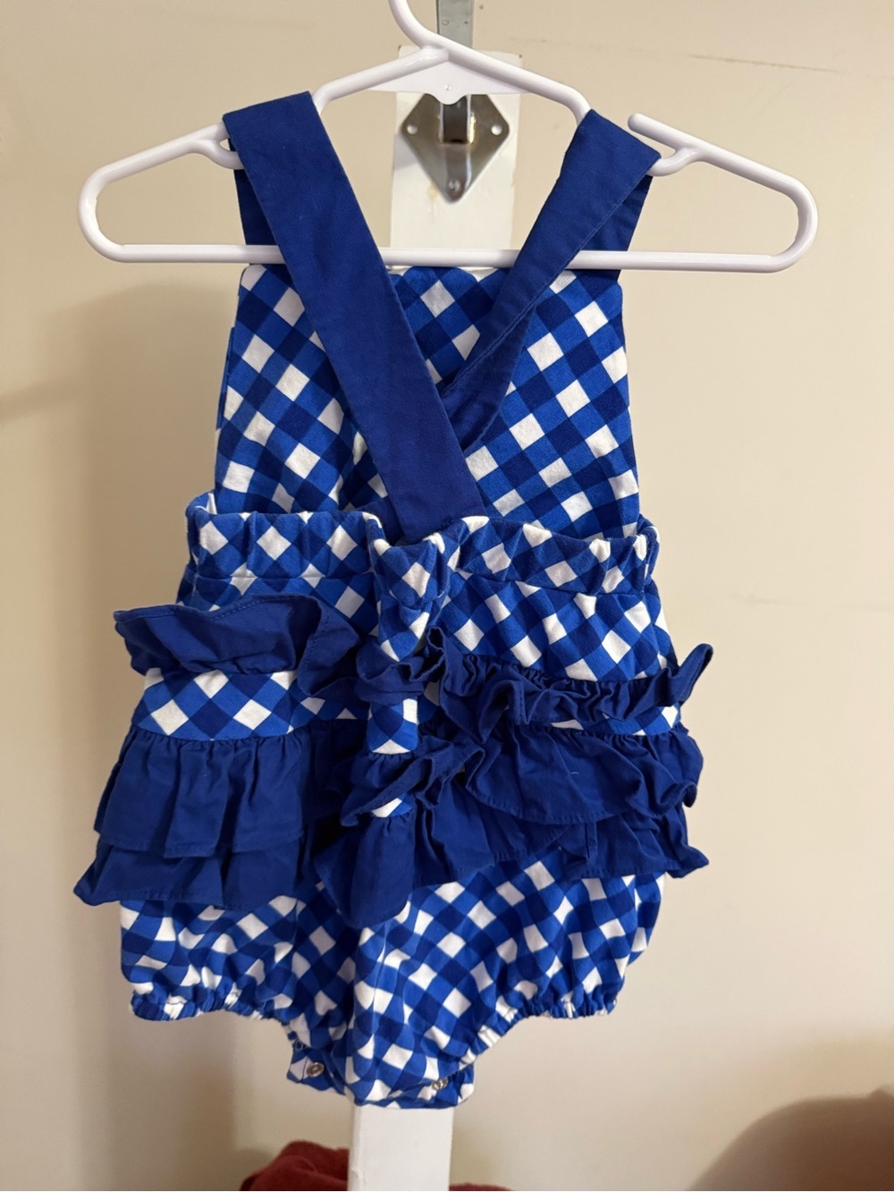 Ricrac & Ruffles Football Ruffle Butt Romper - Picture 6 of 8